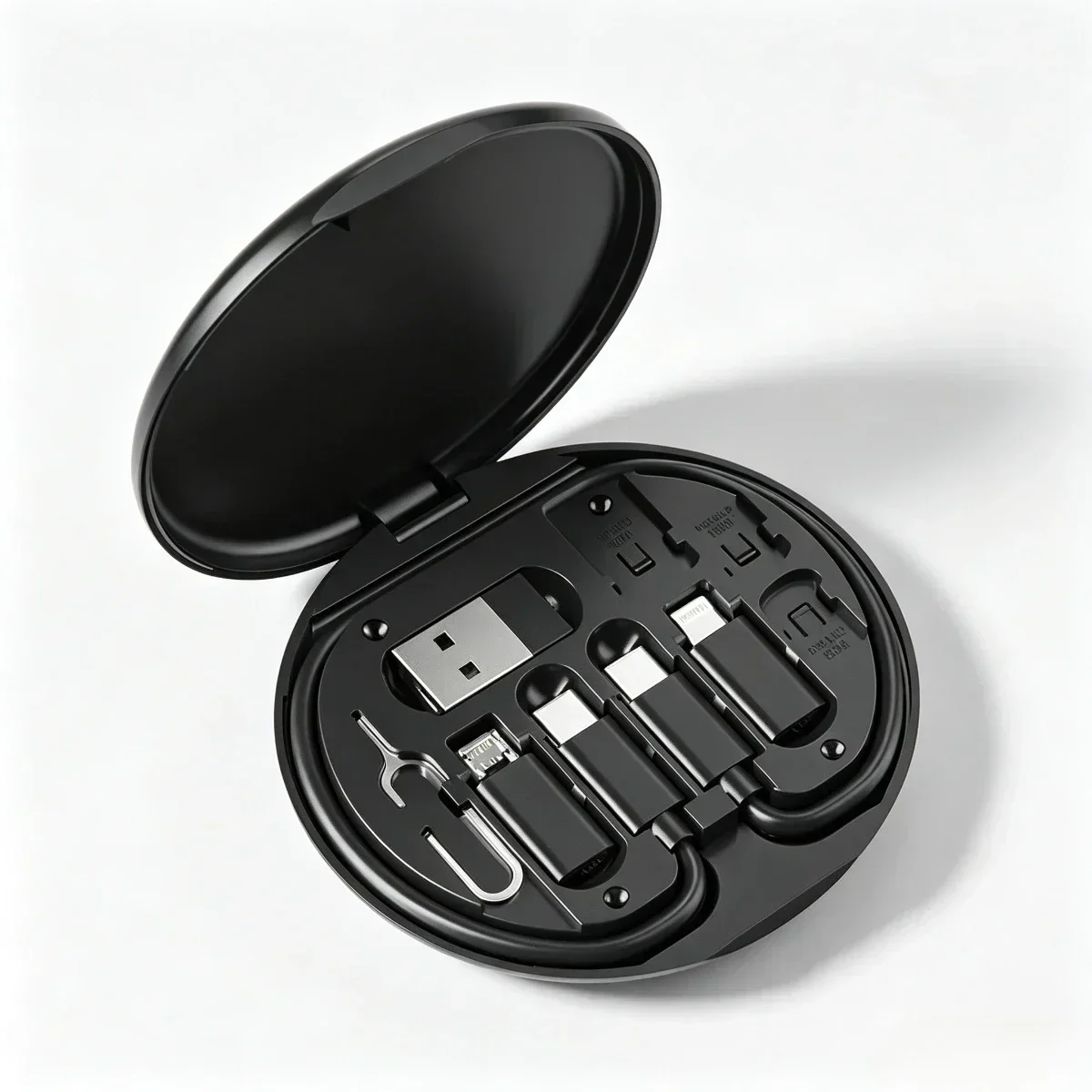 Micro Usb Cable - 60W Schnellladekabel-Set, Integrierter Telefonständer, Tragbare Aufbewahrungsbox,