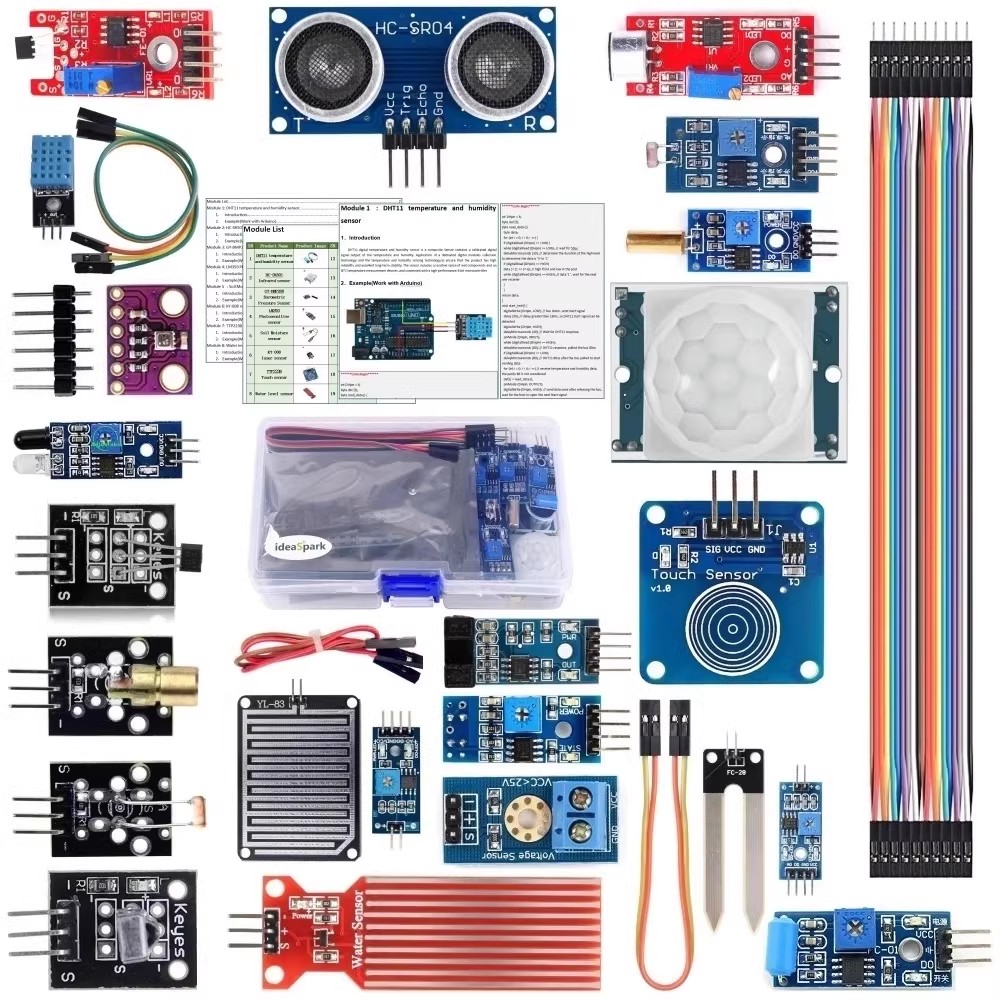 Breadboard 400 Point - 22-in-1-Sensor-Kit, Modul-Kit für Roboter, Lernen, Anfänger-Kit,