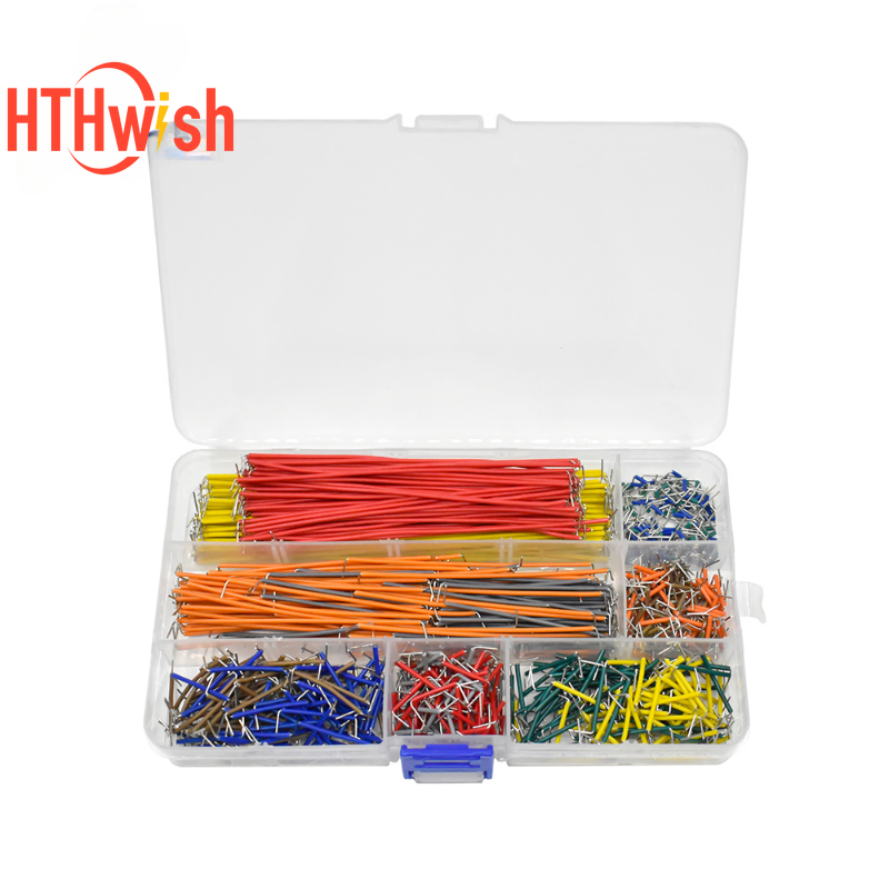 Breadboard 400 Point - 140-840pcs vorgeformtes Brotboard-Überbrückungskabel-Kit 14 Längen sortiert