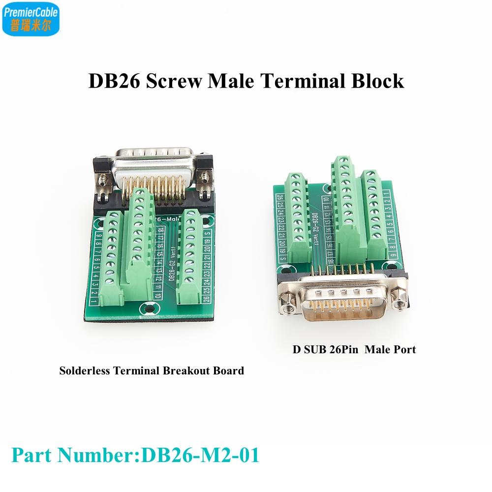 Screw Terminal Block - DB26 Stecker auf Klemmenblock, D-SUB 26-Pin