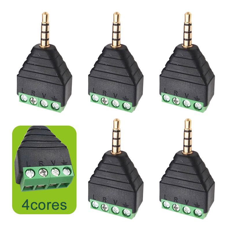 Screw Terminal Block - 5/20/100PCS 3,5mm Stereo 4 Pole Stecker