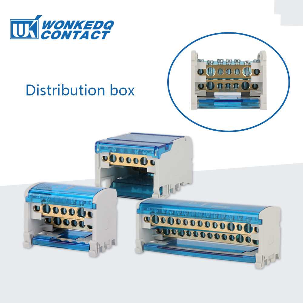 Screw Terminal Block - DIN-Schienenklemmenblock WKH-207/211/215/407/411/415 Modularer Verteilerblock Schraube Universal