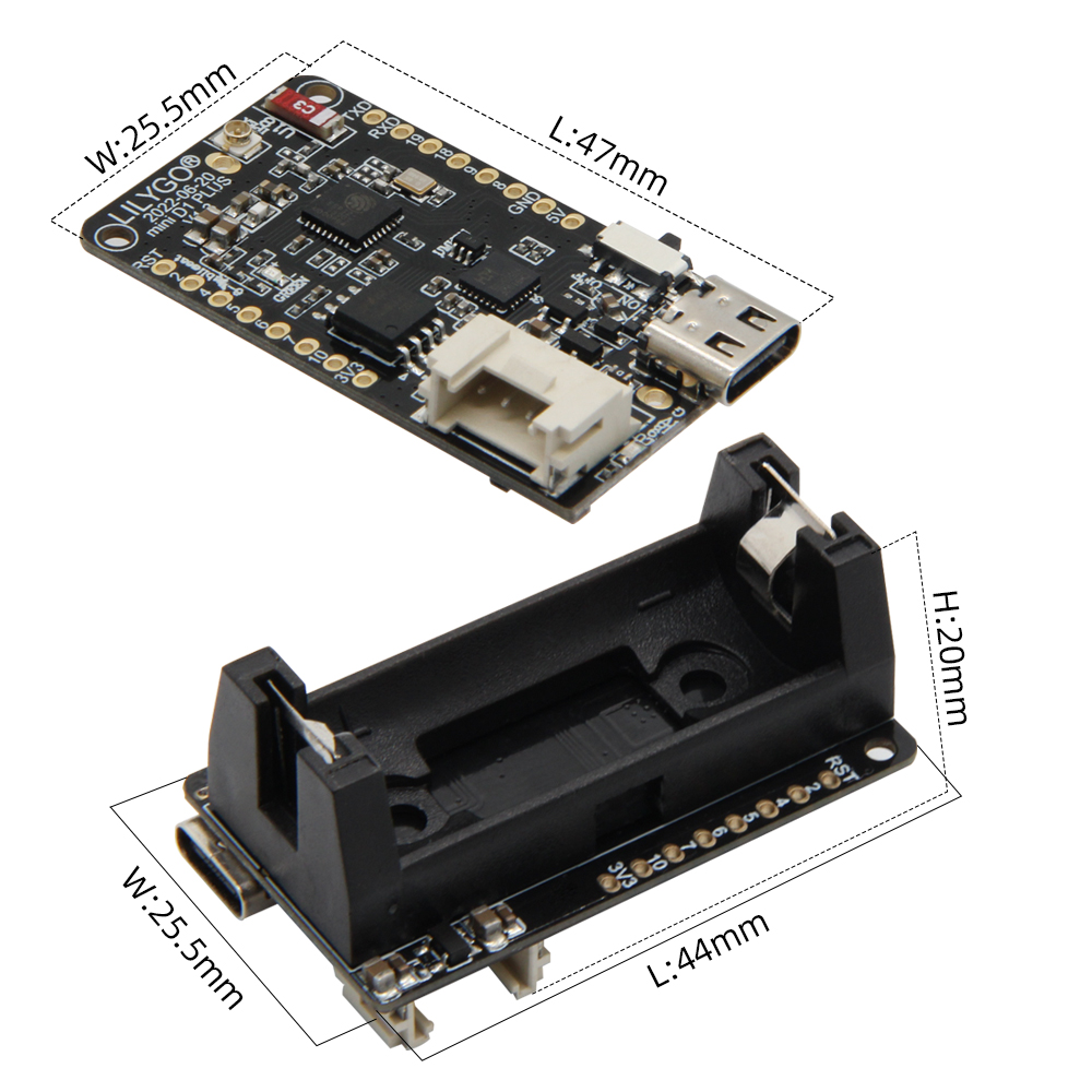 LILYGO® TTGO T-OI Plus ESP32-C – Esp32 Battery Holder Lipo Bewertung und Preis