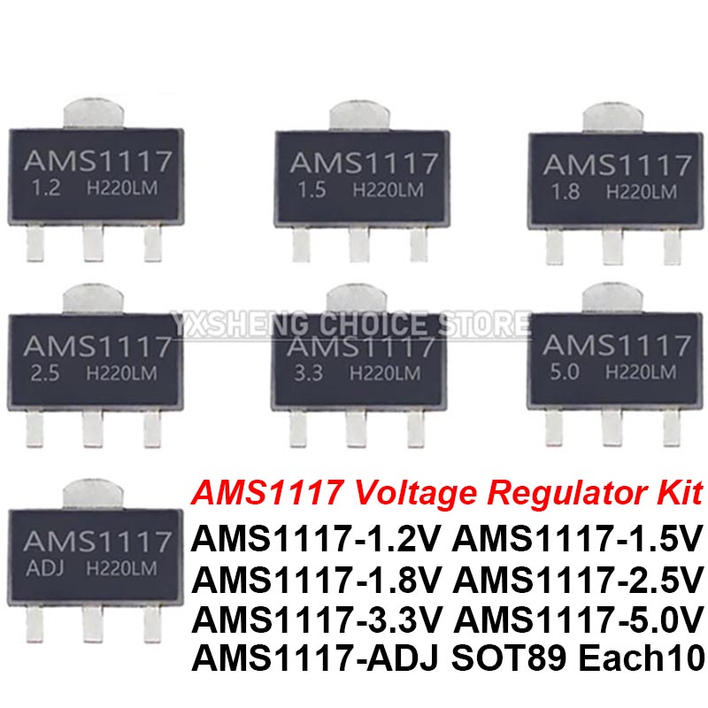 70 Stück = 7 Arten * 10 Stück  – Ams1117 Module Bewertung und Preis
