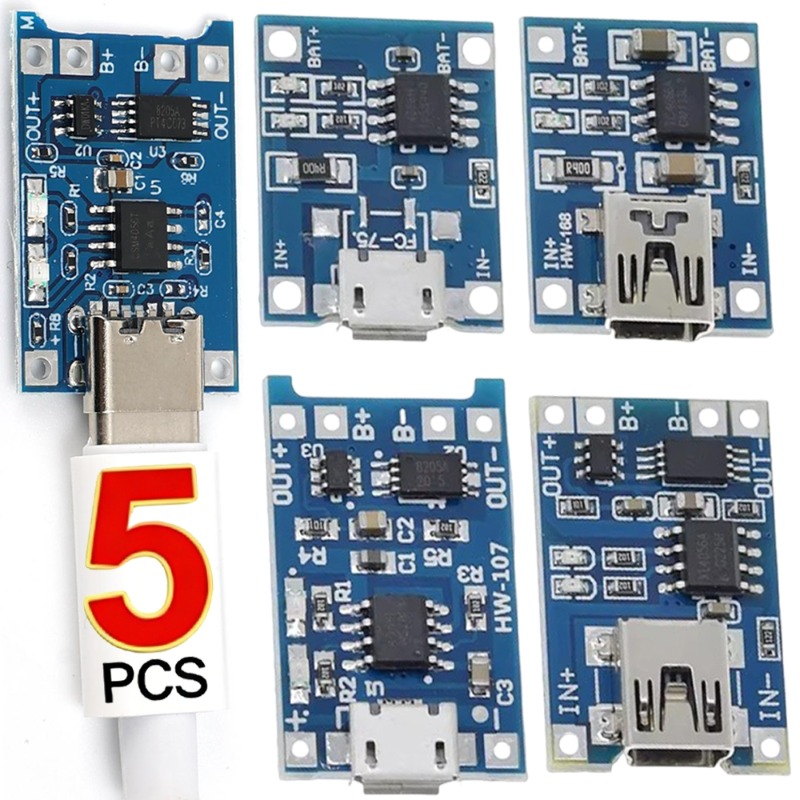 5V 3A Micro/Type-C/Mini 18650  – Tp4056 Module Bewertung und Preis