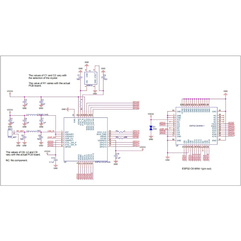2-100 Stück ESP32-C6-MINI-1U & – Ipex Connector Bewertung und Preis