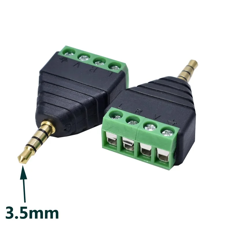 5/20/100PCS 3,5mm Stereo 4 Pol – Screw Terminal Block Bewertung und Preis
